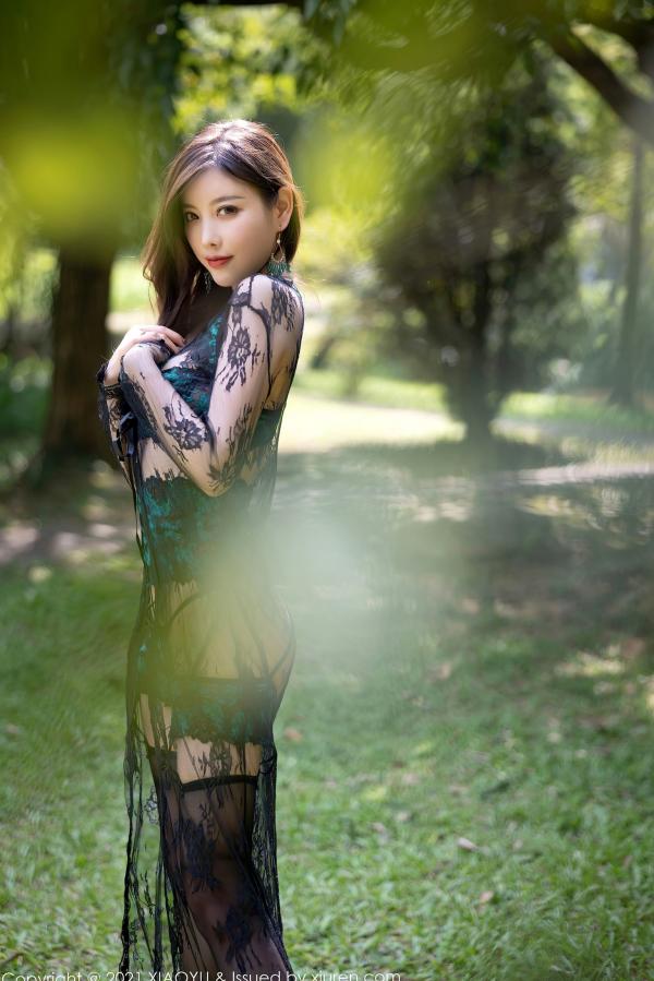   XiaoYu语画界-643-杨晨晨Sugar-广西心愿旅拍孔雀绿内衣蕾丝吊带袜-2021.10.29 - 无圣光大尺度第4张图片
