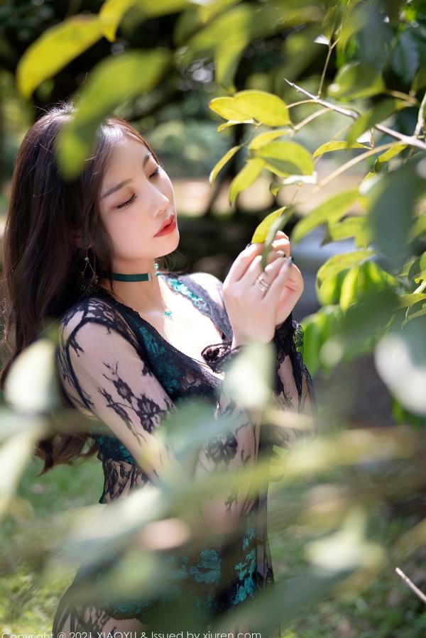    XiaoYu语画界-643-杨晨晨Sugar-广西心愿旅拍孔雀绿内衣蕾丝吊带袜-2021.10.29 - 无圣光大尺度第10张图片