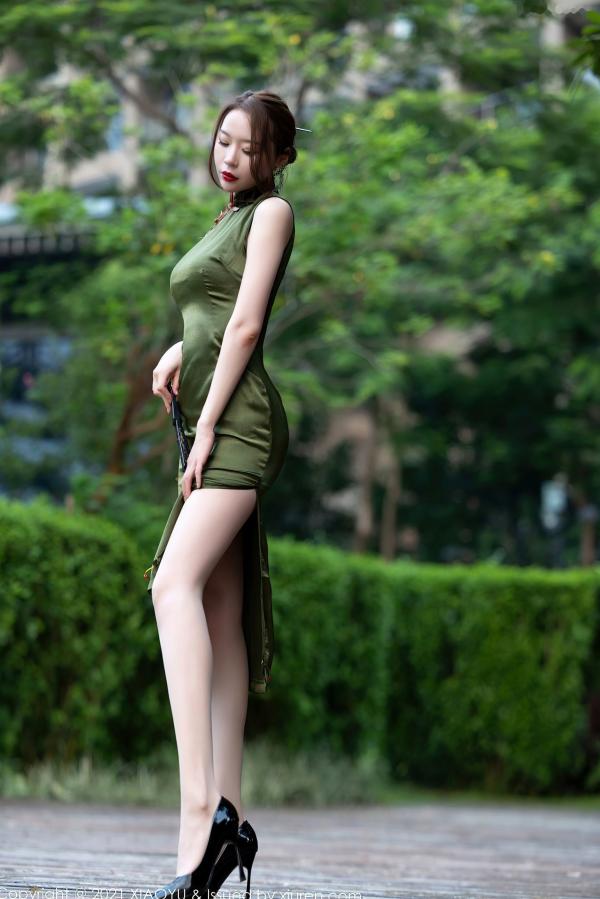    XiaoYu语画界-637-梦心月：浴室湿身韵味，红色旗袍风格肚兜，极致性感私房照第10张图片
