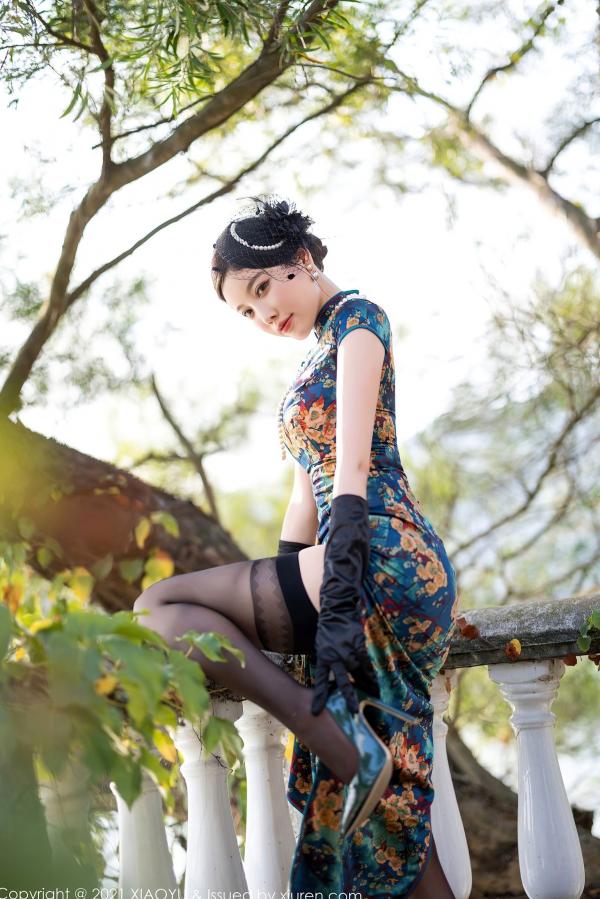   XiaoYu语画界-626-杨晨晨Sugar-复古韵味旗袍与性感内衣，广西旅拍，展现极致御姐优雅风情第18张图片