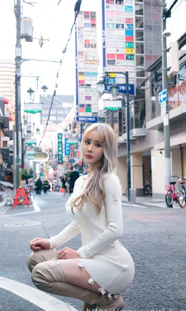    UGirlsApp尤果圈爱尤物-2471-青树-《东京恋曲》-日本东京时尚街拍，修身白裙尽显高级冷艳气质第16张图片