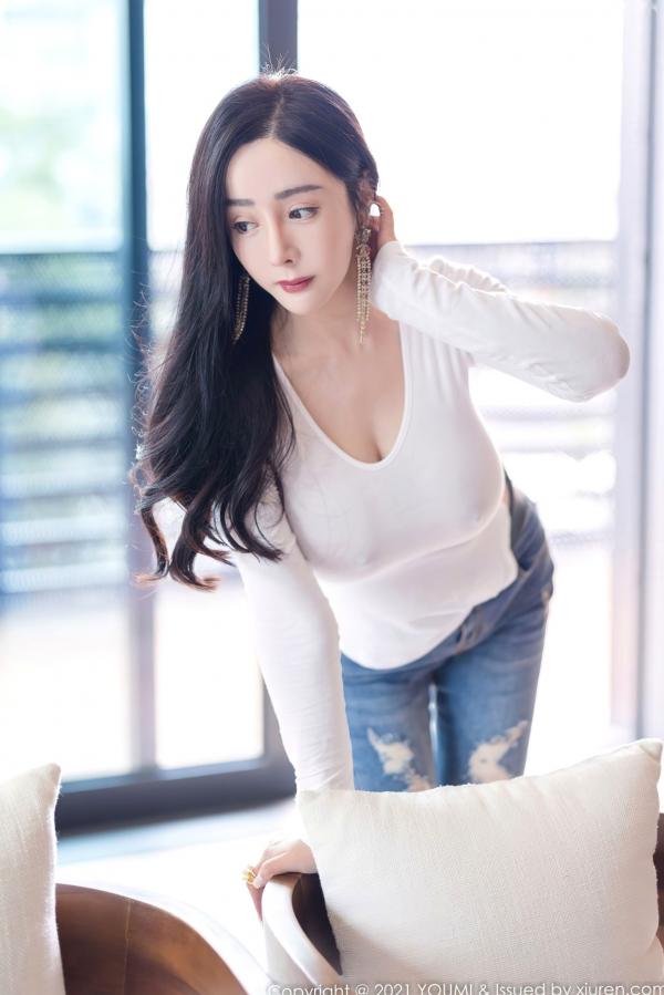    YouMi尤蜜荟允爾私房写真：白纱诱惑、真空牛仔裤尽显惹火曲线与曼妙身材第6张图片