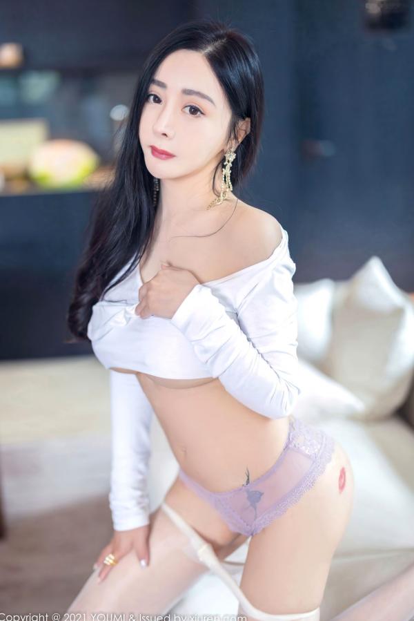    YouMi尤蜜荟允爾私房写真：白纱诱惑、真空牛仔裤尽显惹火曲线与曼妙身材第51张图片