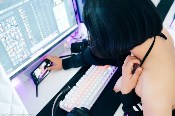    韩国美女琪雅Zia电玩少女写真 电竞赛博风格居家私房诱惑 大尺度游戏室极品女神套图第6张图片