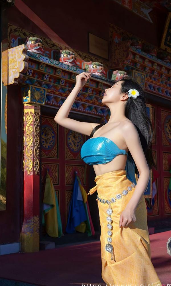    UGirls尤果圈娜露《心语心愿》：异域古建里的清新女神，泰式风情温婉动人写真第11张图片
