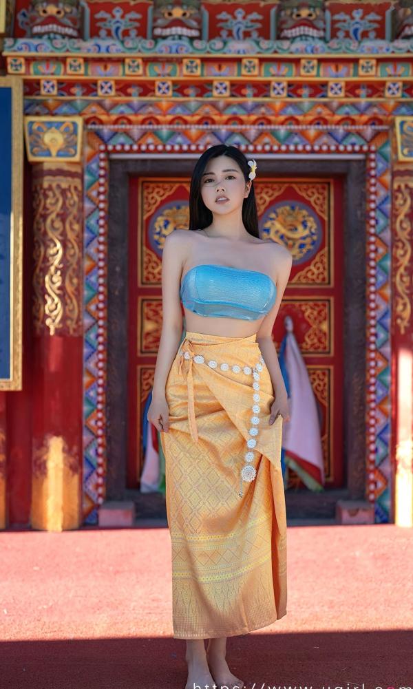    UGirls尤果圈娜露《心语心愿》：异域古建里的清新女神，泰式风情温婉动人写真第16张图片