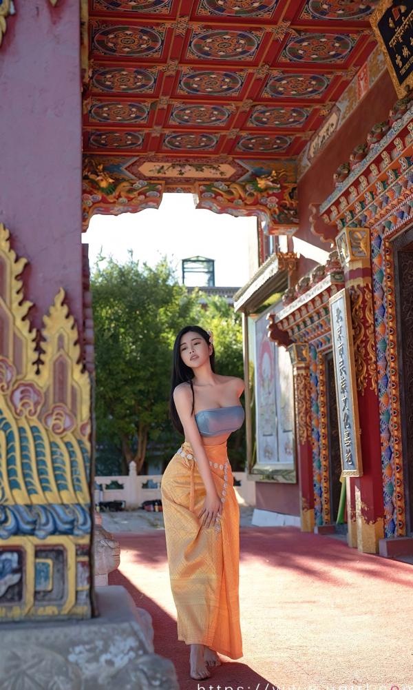    UGirls尤果圈娜露《心语心愿》：异域古建里的清新女神，泰式风情温婉动人写真第19张图片