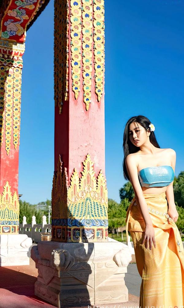    UGirls尤果圈娜露《心语心愿》：异域古建里的清新女神，泰式风情温婉动人写真第29张图片