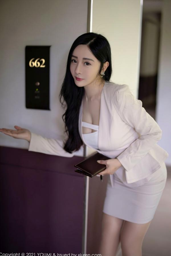    YouMi尤蜜荟-允爾-白裙蕾丝私房写真-酒店室内诱惑拍摄-曲线女神写真第2张图片