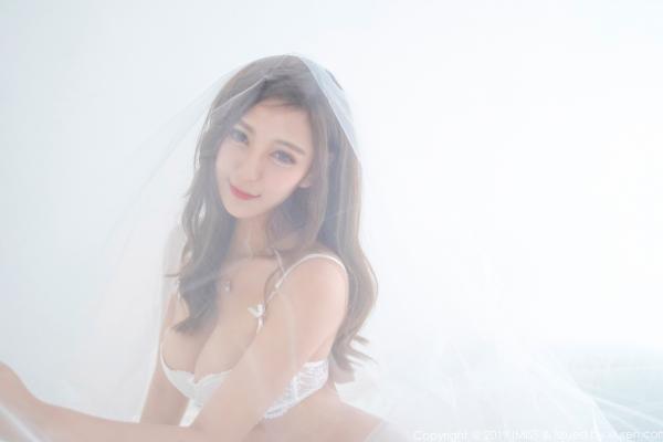    IMiss爱蜜社-334-Ccci-白色薄纱新娘装，职场制服与内衣私房性感女神第30张图片