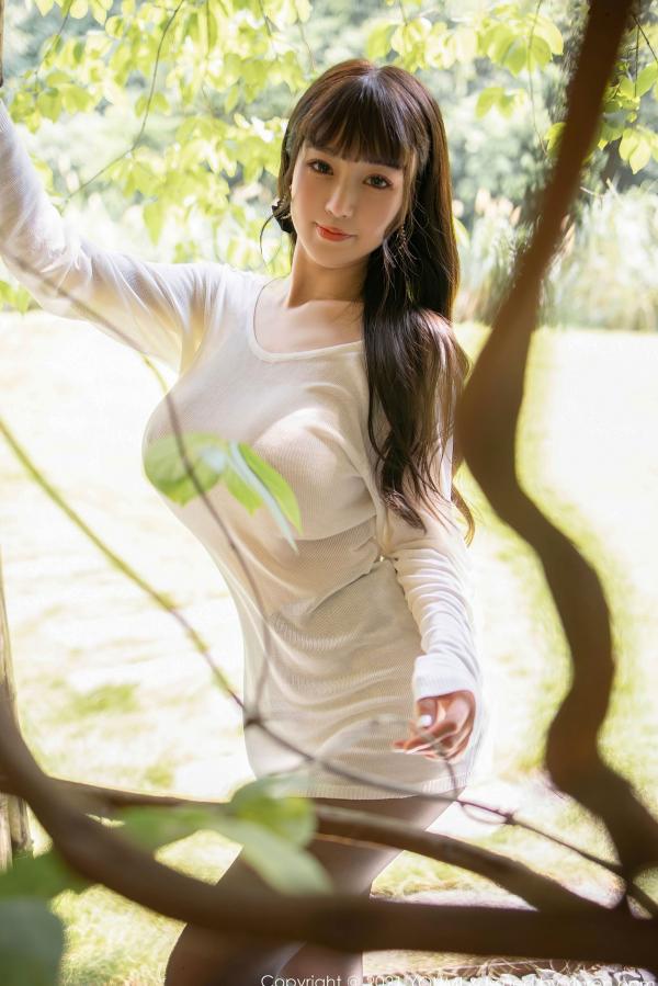    YouMi尤蜜荟-680-朱可儿-桂林旅拍-白色薄透针织裙诱惑-黑丝美腿极致丰满大尺度写真第11张图片