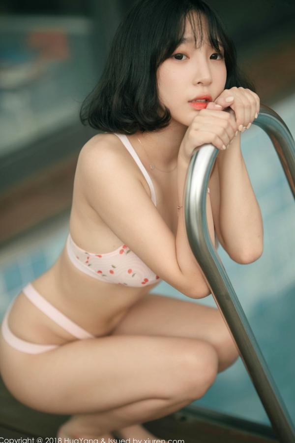    HuaYang花漾-085-卿卿-性感樱桃比基尼泳池私房写真集第33张图片