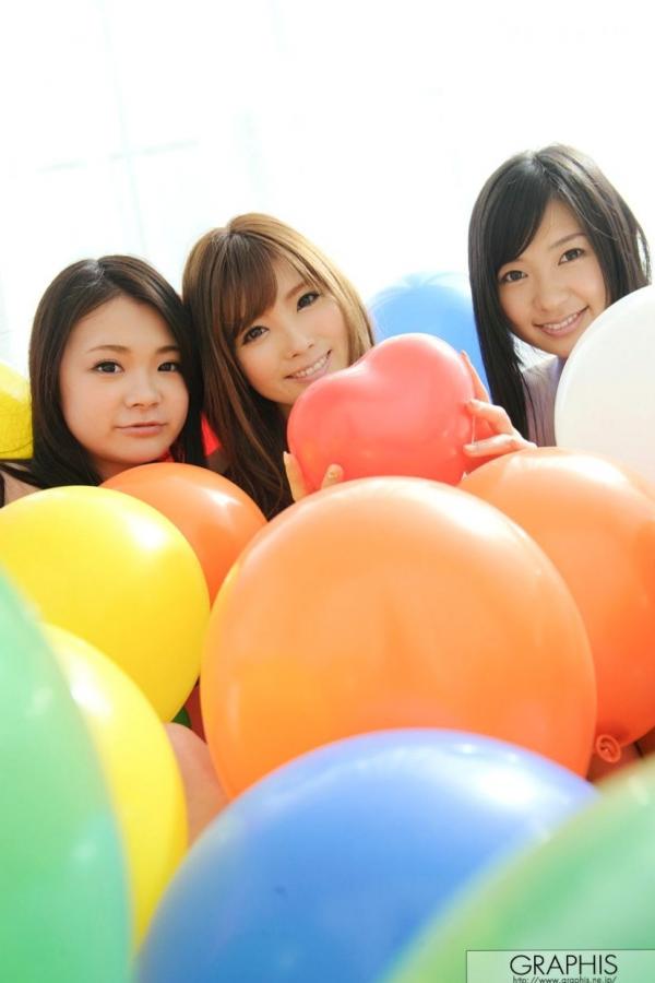    Graphis三美星光璀璨：鹤田かな、加藤リナ、小仓奈々唯美私房写真，清新少女与气球的甜蜜互动，极致治愈养眼，[42P]第12张图片