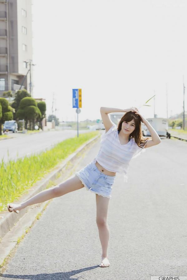    Graphis 益坂美亜夕阳露台私房写真系列，清纯优雅与诱惑曲线共存第13张图片