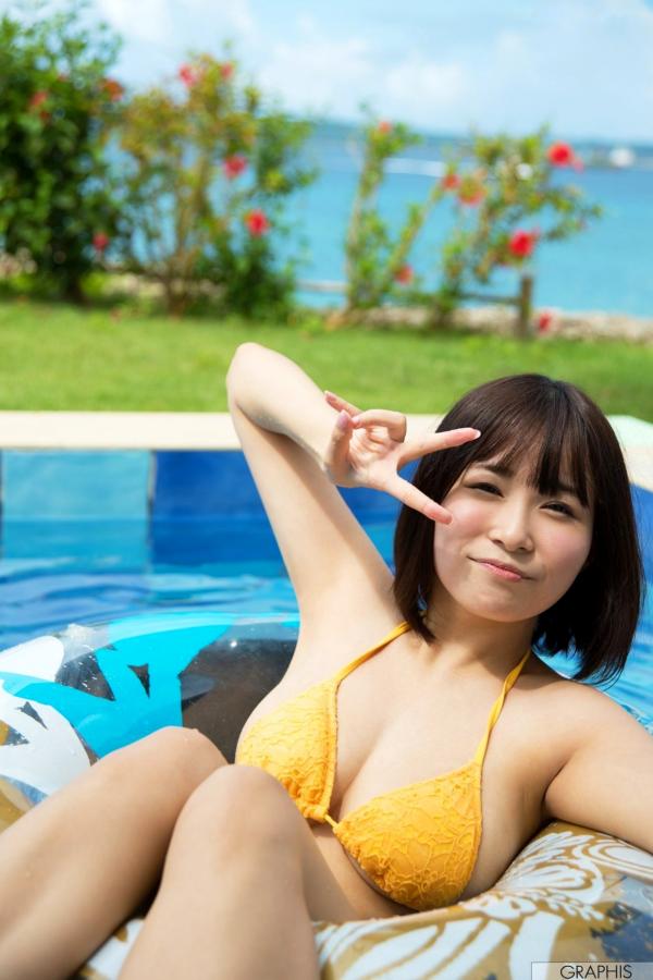    Graphis 河合あすな：清纯佳人海岛度假之旅，泳池比基尼写真集 [69P]第10张图片