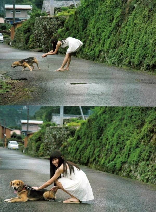    渡辺美优纪《みる神》写真集：清纯少女夏日泳池湿身、街头骑行与海边漫步，尽显元气治愈魅力，极具视觉美感的日系珍藏写真第55张图片