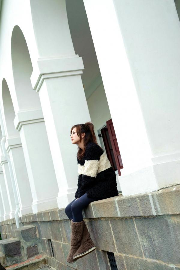    台湾正妹果子Mikako淡水外拍写真，清新甜美冬季穿搭尽显治愈系少女质感第21张图片