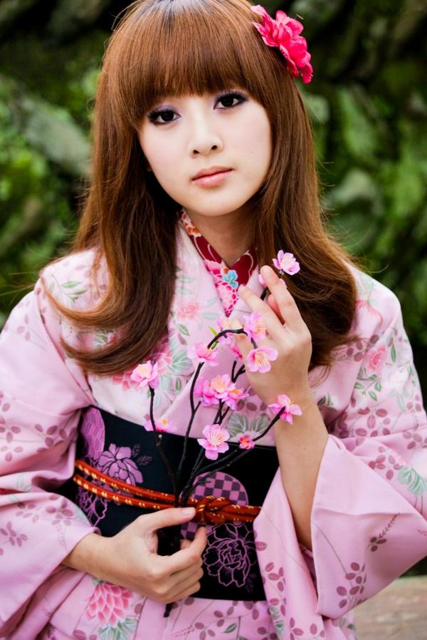    台湾正妹果子、小品、兔兔(品果兔)《宜蘭和服遊拍》户外古风写真，清纯美少女角色扮演英气十足第6张图片