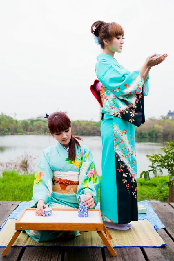    台湾正妹果子、小品、兔兔(品果兔)《宜蘭和服遊拍》户外古风写真，清纯美少女角色扮演英气十足第28张图片