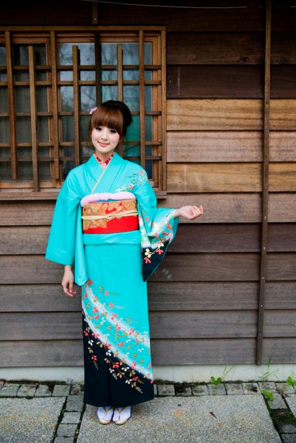    台湾正妹果子、小品、兔兔(品果兔)《宜蘭和服遊拍》户外古风写真，清纯美少女角色扮演英气十足第30张图片