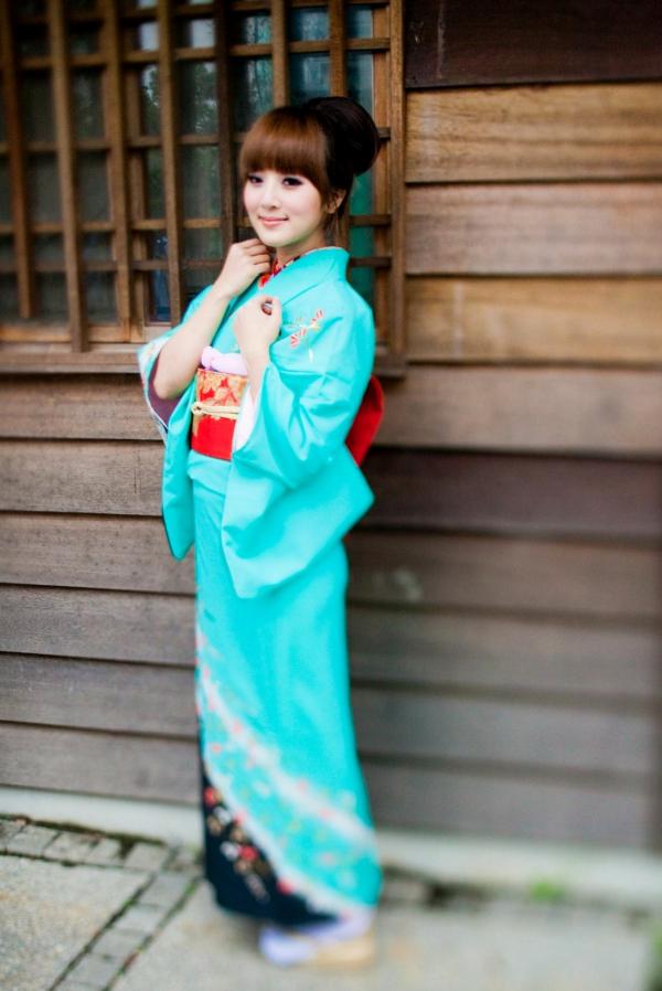    台湾正妹果子、小品、兔兔(品果兔)《宜蘭和服遊拍》户外古风写真，清纯美少女角色扮演英气十足第38张图片