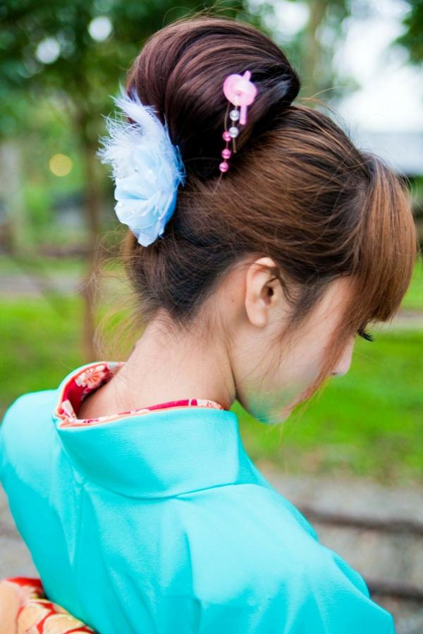    台湾正妹果子、小品、兔兔(品果兔)《宜蘭和服遊拍》户外古风写真，清纯美少女角色扮演英气十足第42张图片
