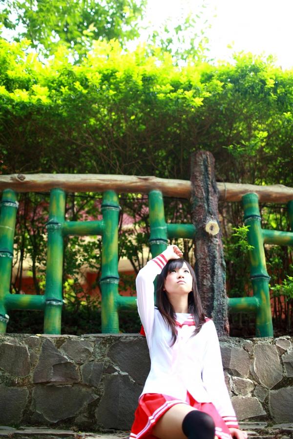    台湾正妹虞成敬清新校园风外拍写真，甜美校服穿搭，尽显治愈气息的邻家萌系美少女合集第16张图片
