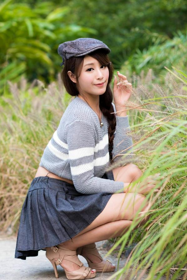    台湾女神MISO《秋之风》户外写真，清新甜美气质自然风情，精致面容演绎秋日治愈系美学第6张图片