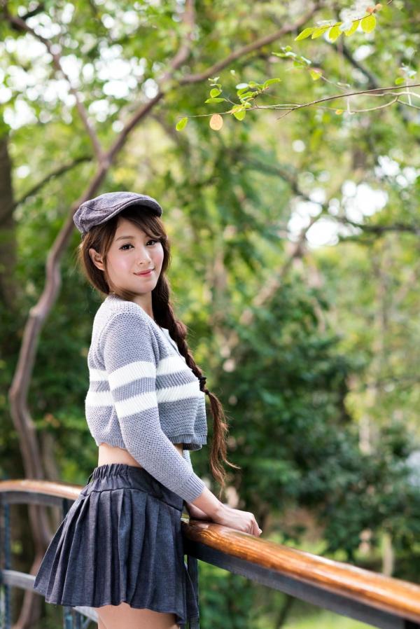    台湾女神MISO《秋之风》户外写真，清新甜美气质自然风情，精致面容演绎秋日治愈系美学第42张图片