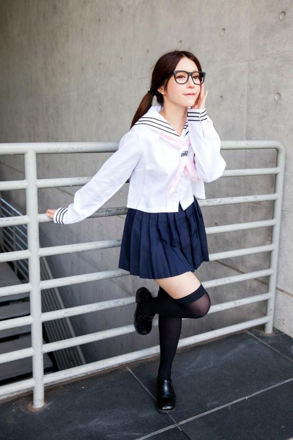    台湾正妹张齐郡JULIE《长筒袜校服少女》户外日系清新学生装写真集第1张图片