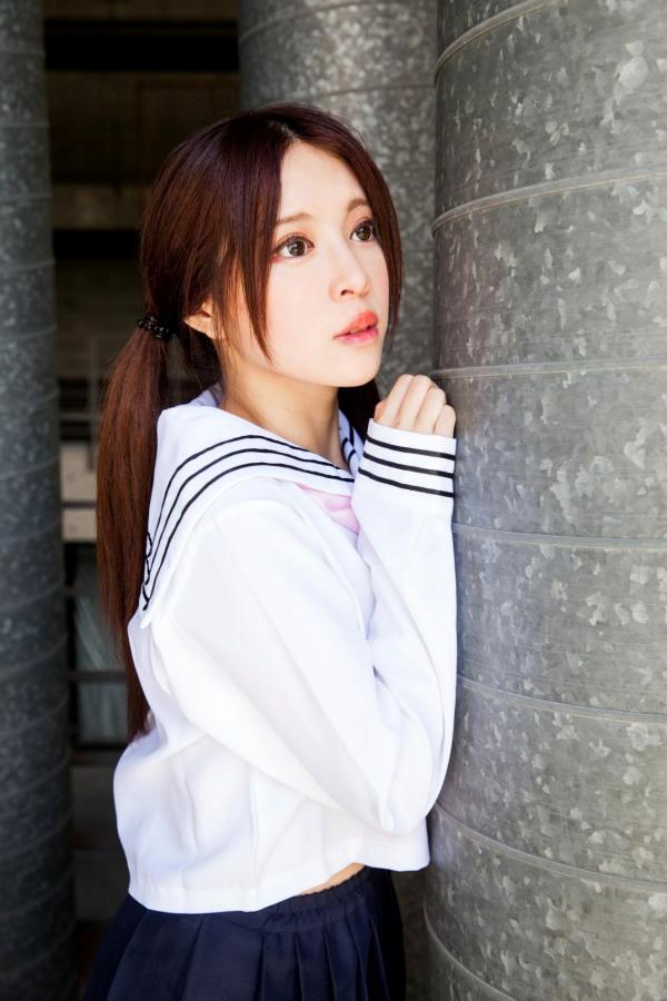   台湾正妹张齐郡JULIE《长筒袜校服少女》户外日系清新学生装写真集第28张图片