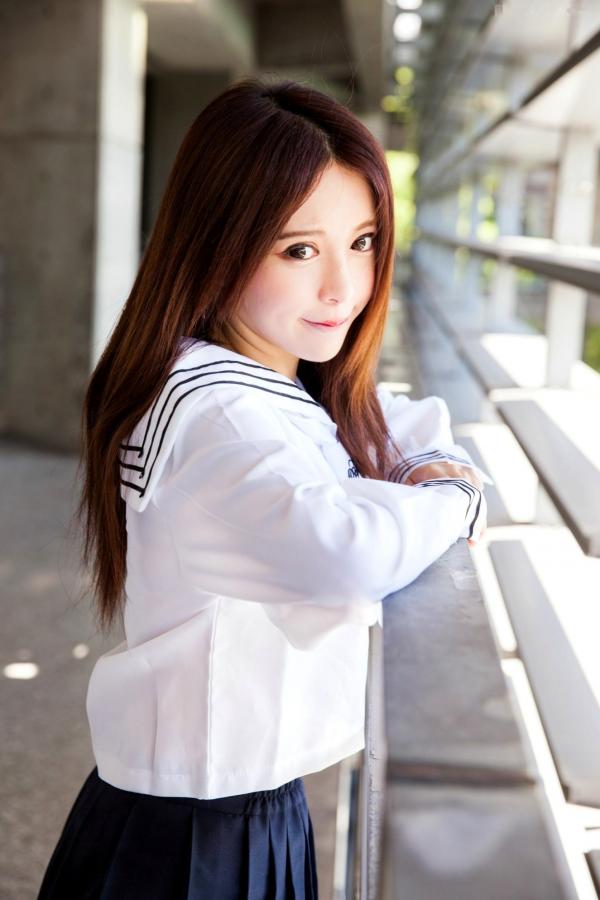    台湾正妹张齐郡JULIE《长筒袜校服少女》户外日系清新学生装写真集第73张图片
