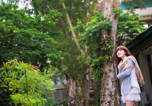    台湾模特林岗怡Didy小清新写真合集，森林系少女户外唯美连衣裙穿搭，治愈系气质女神街拍特辑第31张图片