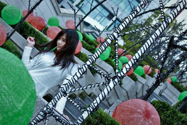    台湾正妹芋圆信义区街拍私房写真，都市白领丽人黑丝诱惑气质外拍第6张图片