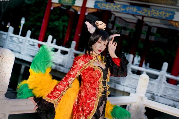    台湾正妹_ 阿璃 LOL英雄联盟 Cosplay写真：新春古风旗袍野性诱惑[21P]第5张图片