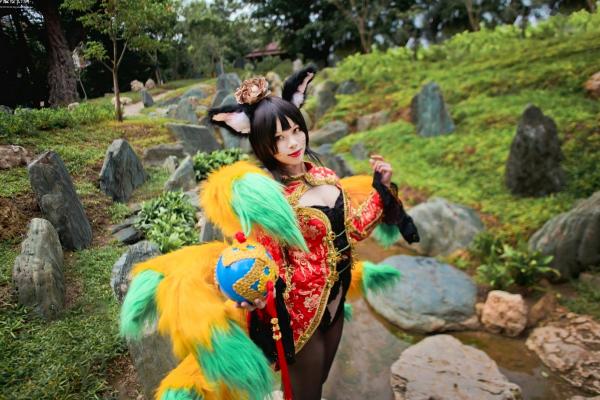   台湾正妹_ 阿璃 LOL英雄联盟 Cosplay写真：新春古风旗袍野性诱惑[21P]第11张图片