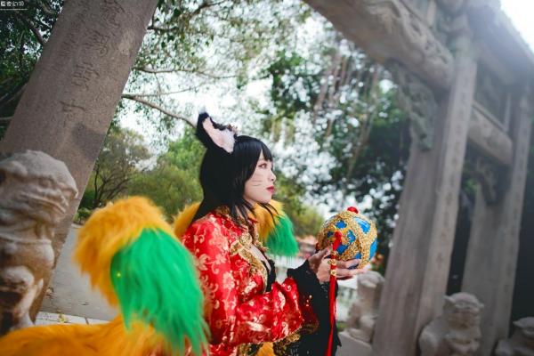    台湾正妹_ 阿璃 LOL英雄联盟 Cosplay写真：新春古风旗袍野性诱惑[21P]第14张图片