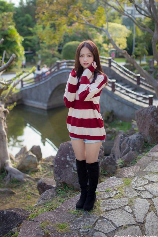    台湾正妹思綺《雙溪公園》户外街拍，多套穿搭展示青春活力与清新甜美写真集第29张图片