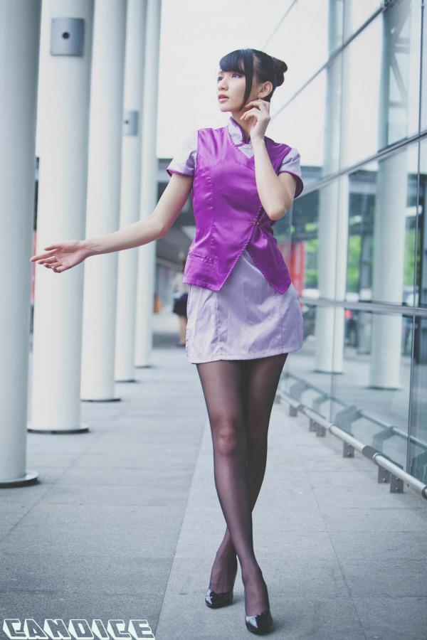    台湾正妹蔡译心Candice空姐角色扮演街拍写真，精致制服诱惑搭配黑丝美腿[41P]第37张图片