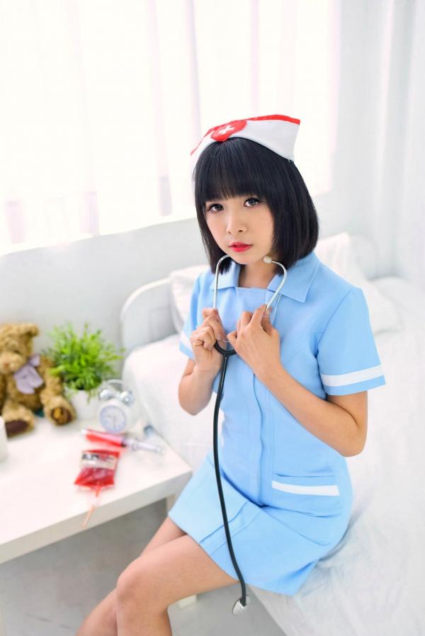    台湾正妹海琳《护士与女仆》角色扮演写真集，清纯唯美制服诱惑，治愈系萌系少女居家私房照第38张图片