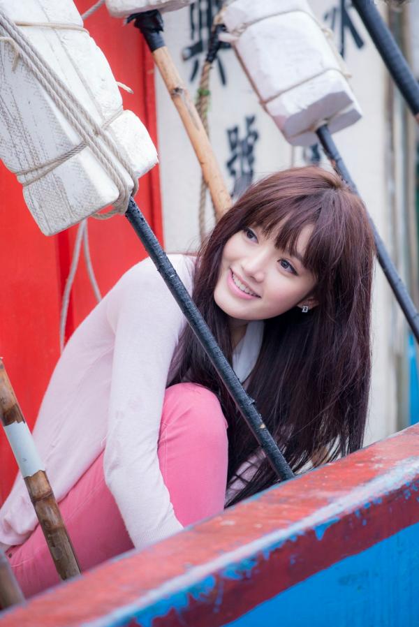    台湾美女林岗怡Didy《粉色少女》户外写真，青春甜美笑容清新治愈，邻家少女灵动私房照第48张图片