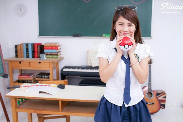    台湾正妹琳妲(林羿祯)甜美学妹校园风写真集，清新校服制服造型演绎青春活力第23张图片