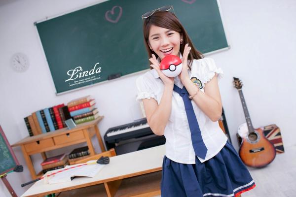    台湾正妹琳妲(林羿祯)甜美学妹校园风写真集，清新校服制服造型演绎青春活力第24张图片