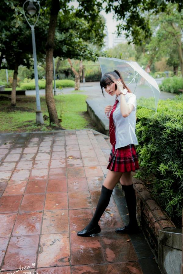    台湾模特蔡译心Candice《你的名字》同人写真：清纯JK校服校园漫步，治愈系美少女人气力作第8张图片