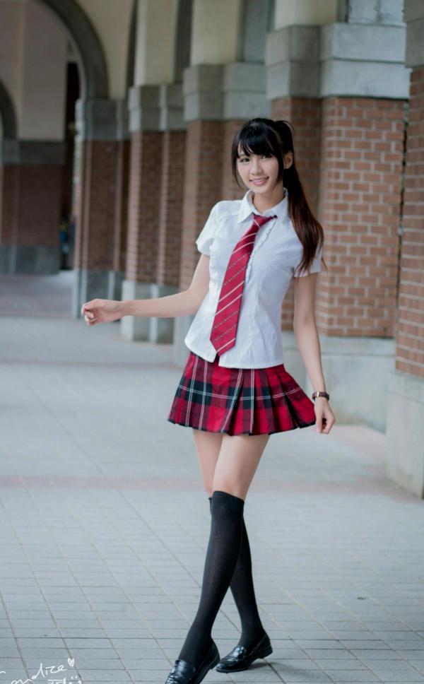    台湾模特蔡译心Candice《你的名字》同人写真：清纯JK校服校园漫步，治愈系美少女人气力作第12张图片