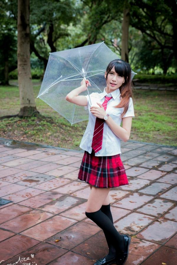    台湾模特蔡译心Candice《你的名字》同人写真：清纯JK校服校园漫步，治愈系美少女人气力作第14张图片