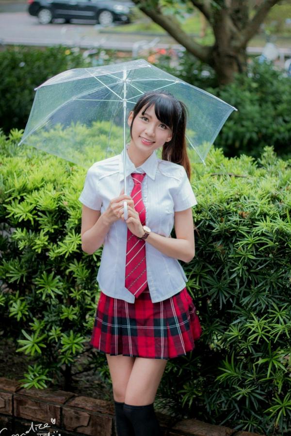    台湾模特蔡译心Candice《你的名字》同人写真：清纯JK校服校园漫步，治愈系美少女人气力作第15张图片