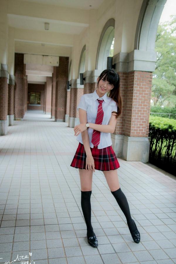    台湾模特蔡译心Candice《你的名字》同人写真：清纯JK校服校园漫步，治愈系美少女人气力作第17张图片