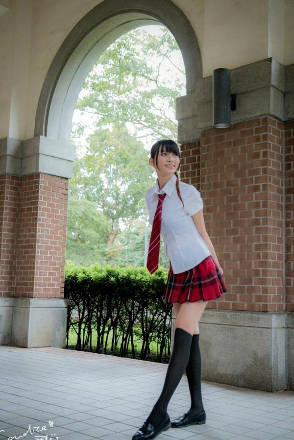    台湾模特蔡译心Candice《你的名字》同人写真：清纯JK校服校园漫步，治愈系美少女人气力作第18张图片