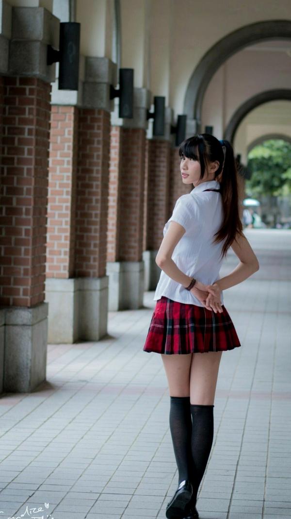    台湾模特蔡译心Candice《你的名字》同人写真：清纯JK校服校园漫步，治愈系美少女人气力作第19张图片